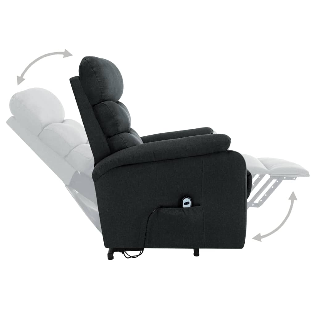 vidaXL Power Lift Recliner Electric Lift Chair for Home Theater Cinema Fabric