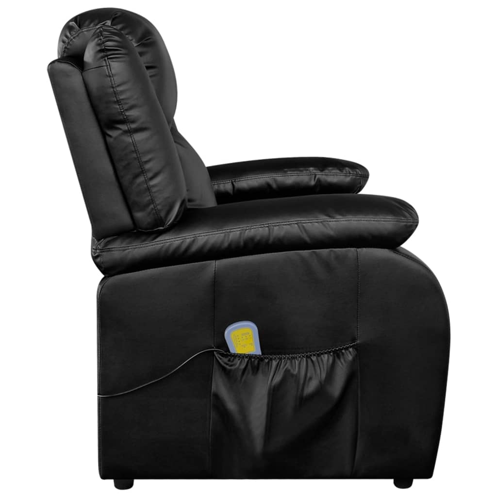 vidaXL Massage Chair Massaging Recliner Push Chair for Elderly Faux Leather