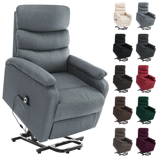 vidaXL Power Lift Recliner Electric Lift Chair for Home Theater Cinema Fabric